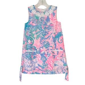 Lilly Pulitzer Pink and Blue Floral Kids Dress